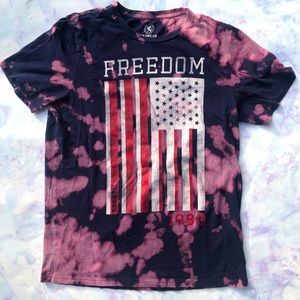 Express Freedom American Flag Tie Dye Shirt